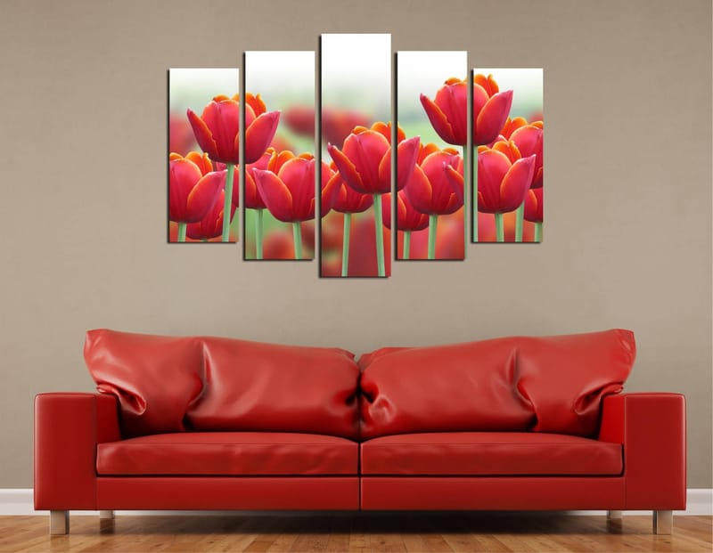 Dekorativ Canvastavla 5-Delar 70x20 cm - Flerfärgad - Inredning - Tavlor & konst - Canvastavlor