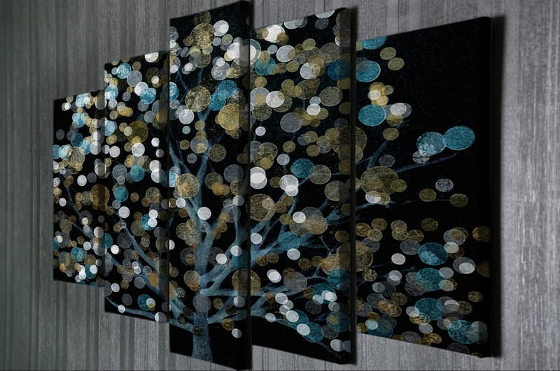 Dekorativ Canvastavla 5-Delar 70x20 cm - Flerfärgad - Inredning - Tavlor & konst - Canvastavlor