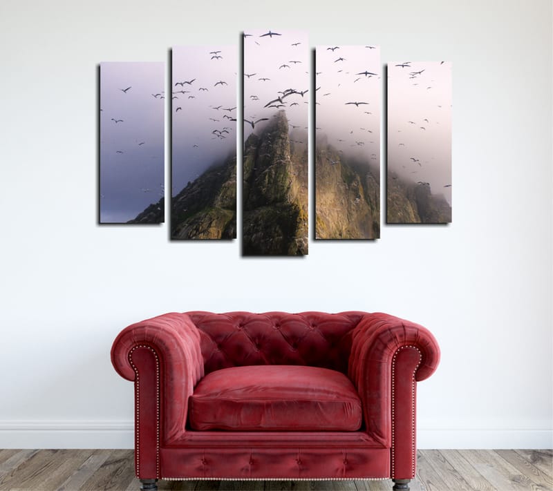 Dekorativ Canvastavla 5-Delar 70x20 cm - Flerfärgad - Inredning - Tavlor & konst - Canvastavlor
