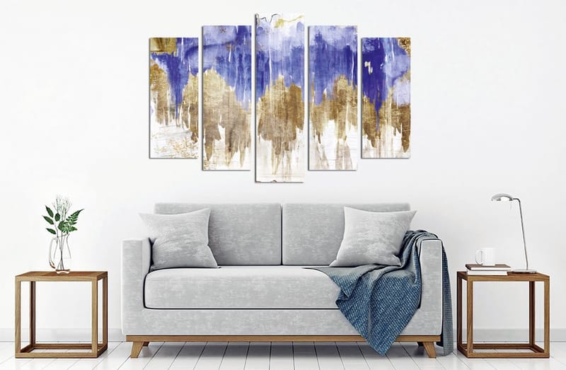 Dekorativ Canvastavla 5-Delar 70x20 cm - Flerfärgad - Inredning - Tavlor & konst - Canvastavlor