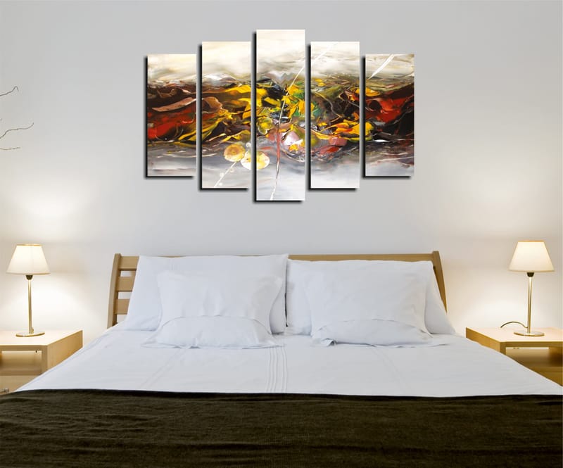 Dekorativ Canvastavla 5-Delar 70x20 cm - Flerfärgad - Inredning - Tavlor & konst - Canvastavlor