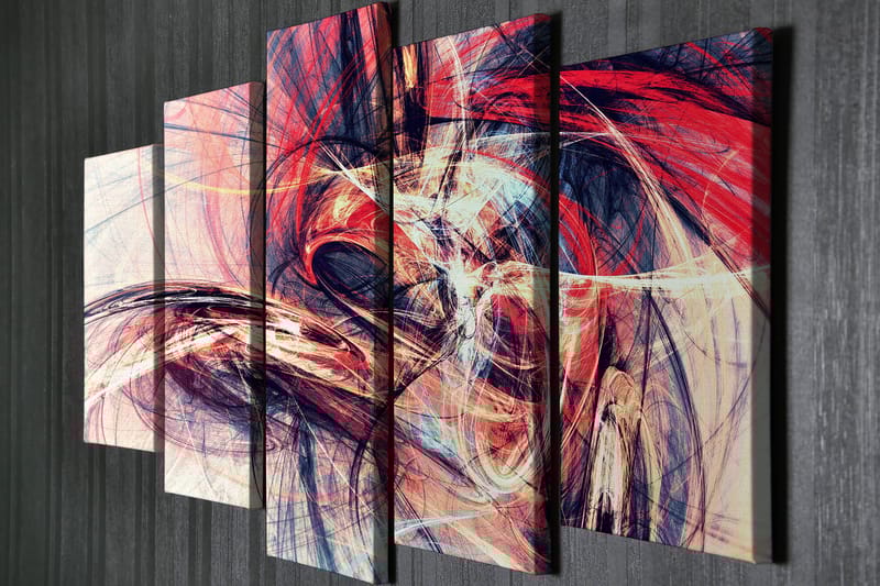 Dekorativ Canvastavla 5-Delar 70x20 cm - Flerfärgad - Inredning - Tavlor & konst - Canvastavlor