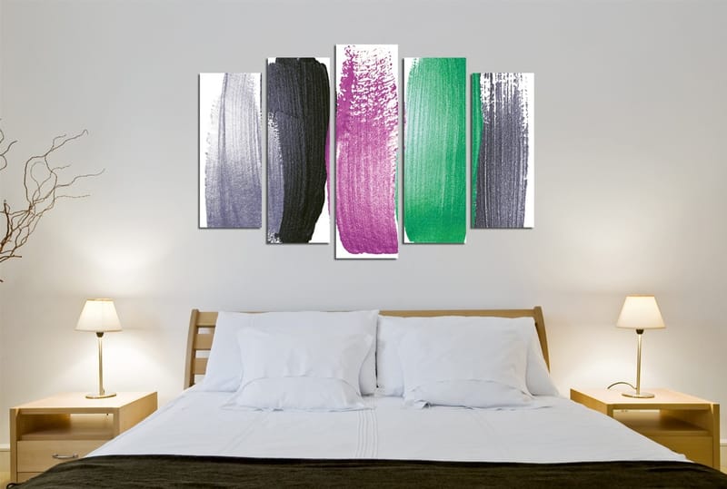 Dekorativ Canvastavla 5-Delar 70x20 cm - Flerfärgad - Inredning - Tavlor & konst - Canvastavlor