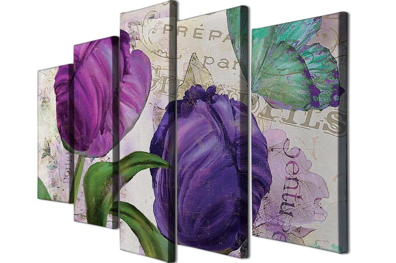 Dekorativ Canvastavla 5-Delar 70x20 cm - Flerfärgad - Inredning - Tavlor & konst - Canvastavlor