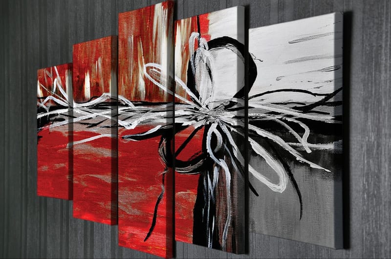 Dekorativ Canvastavla 5-Delar 70x20 cm - Flerfärgad - Inredning - Tavlor & konst - Canvastavlor