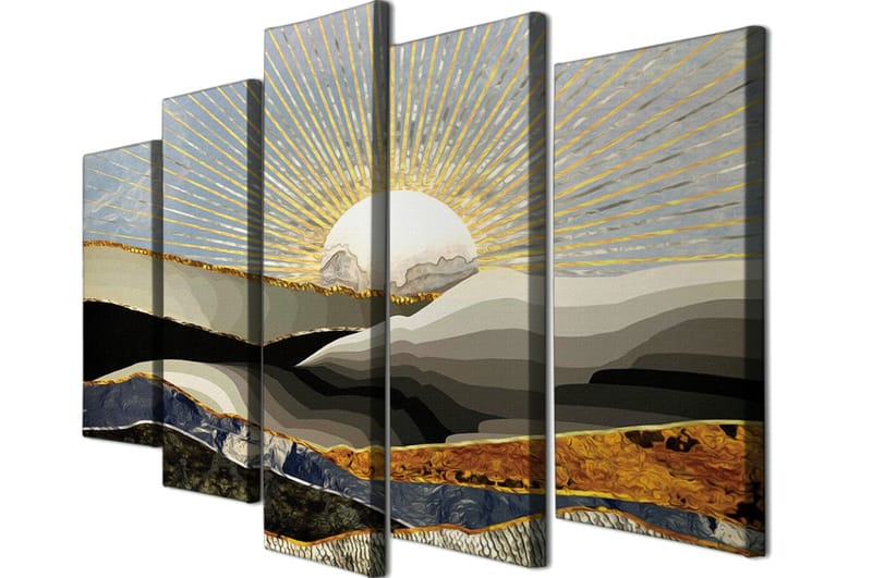 Dekorativ Canvastavla 5-Delar 70x20 cm - Flerfärgad - Inredning - Tavlor & konst - Canvastavlor