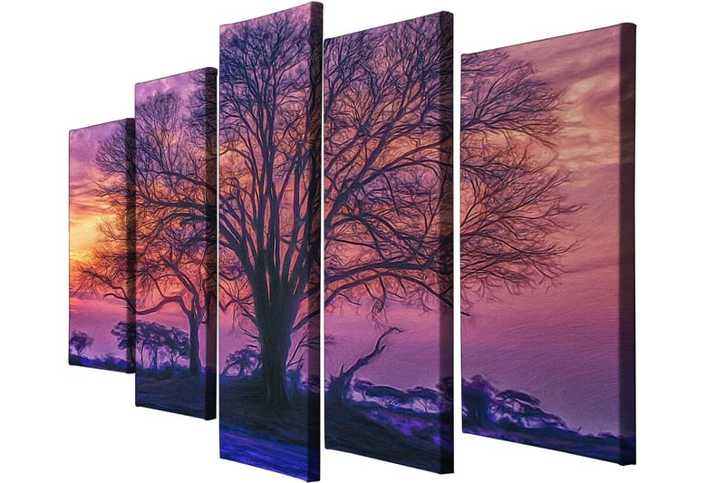 Dekorativ Canvastavla 5-Delar 70x20 cm - Flerfärgad - Inredning - Tavlor & konst - Canvastavlor