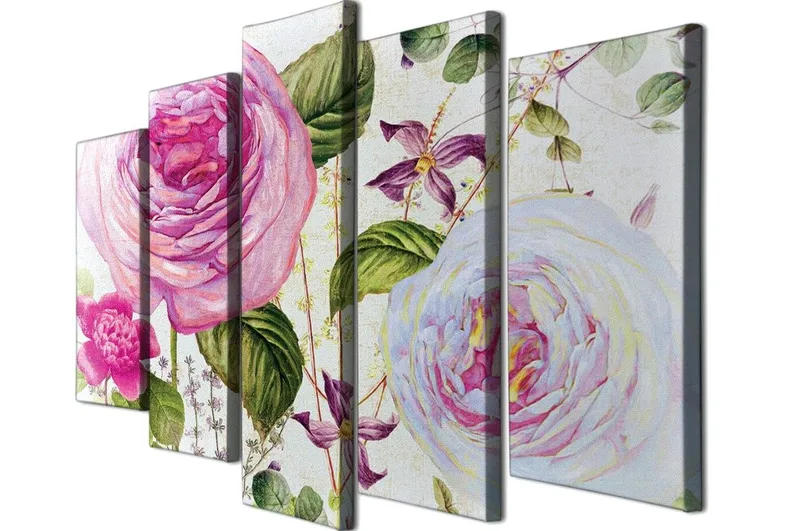 Dekorativ Canvastavla 5-Delar 70x20 cm - Flerfärgad - Inredning - Tavlor & konst - Canvastavlor