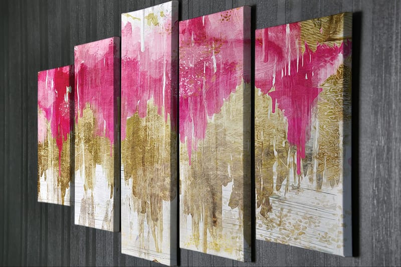 Dekorativ Canvastavla 5-Delar 70x20 cm - Flerfärgad - Inredning - Tavlor & konst - Canvastavlor