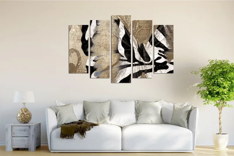 Dekorativ Canvastavla 5-Delar 70x20 cm, Flerfärgad