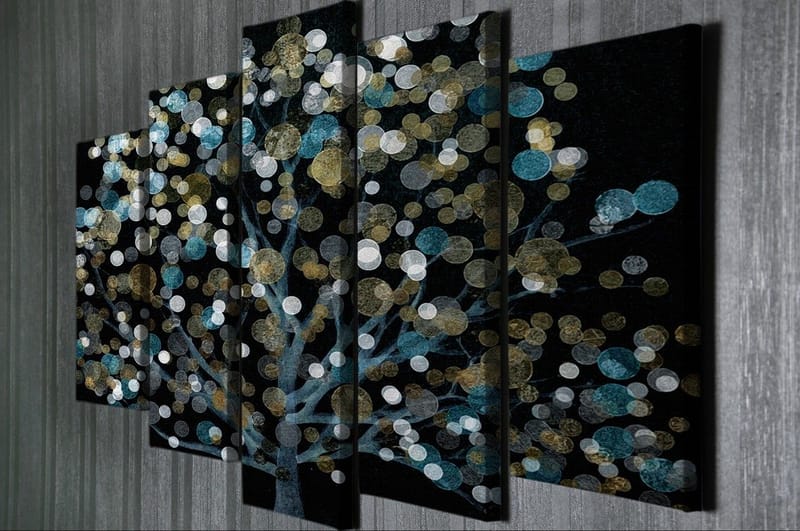 Dekorativ Canvastavla 5-Delar 70x20 cm - Flerfärgad - Inredning - Tavlor & konst - Canvastavlor