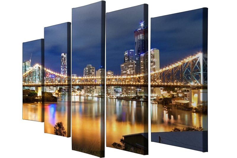 Dekorativ Canvastavla 5-Delar 70x20 cm - Flerfärgad - Inredning - Tavlor & konst - Canvastavlor