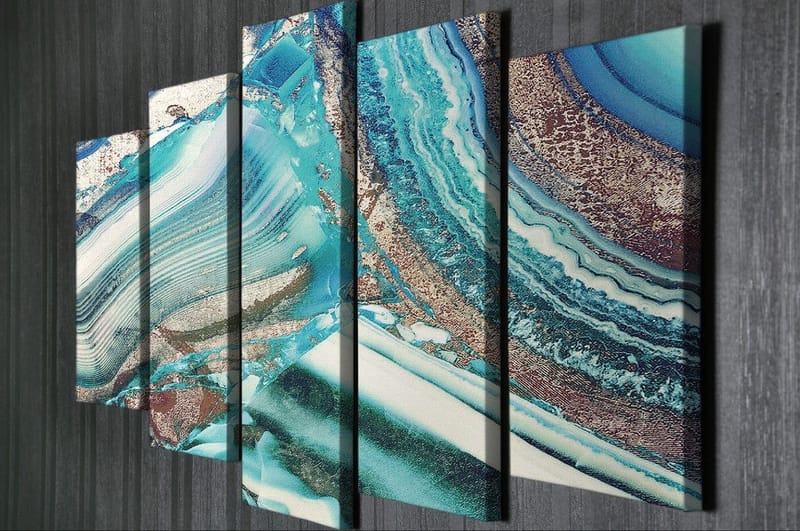 Dekorativ Canvastavla 5-Delar 70x20 cm - Flerfärgad - Inredning - Tavlor & konst - Canvastavlor