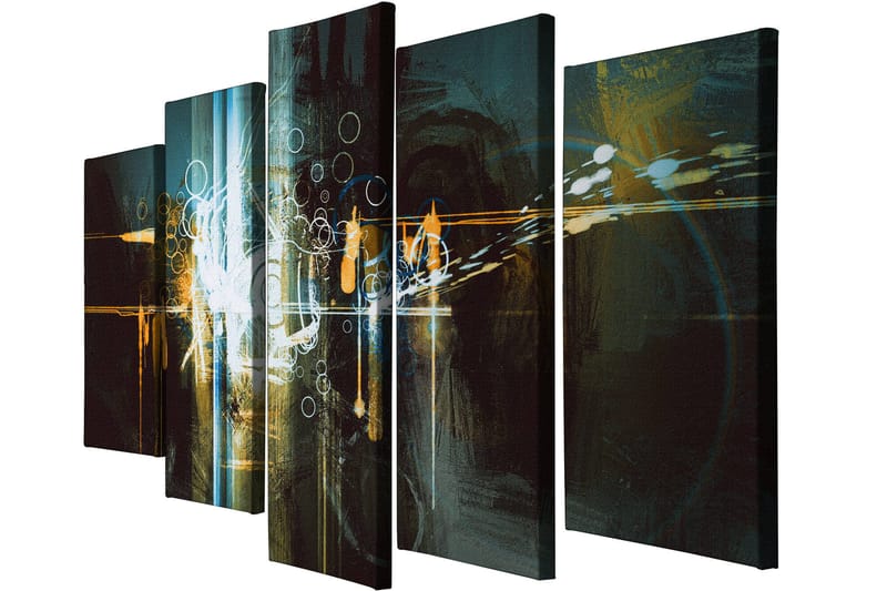 Dekorativ Canvastavla 5-Delar 70x20 cm - Flerfärgad - Inredning - Tavlor & konst - Canvastavlor