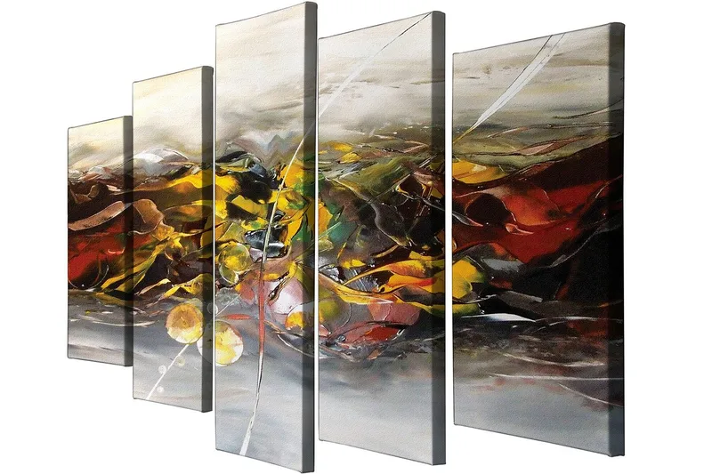 Dekorativ Canvastavla 5-Delar 70x20 cm - Flerfärgad - Inredning - Tavlor & konst - Canvastavlor