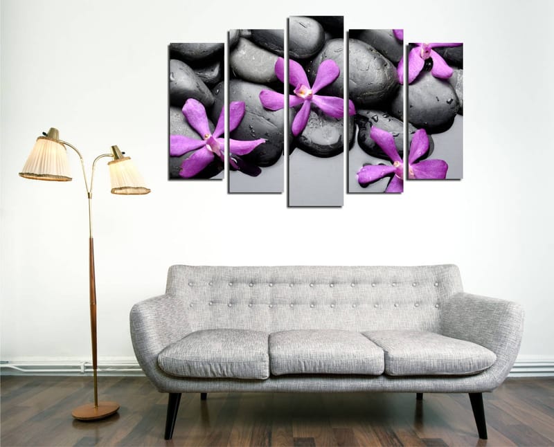 Dekorativ Canvastavla 5-Delar 70x20 cm, Flerfärgad