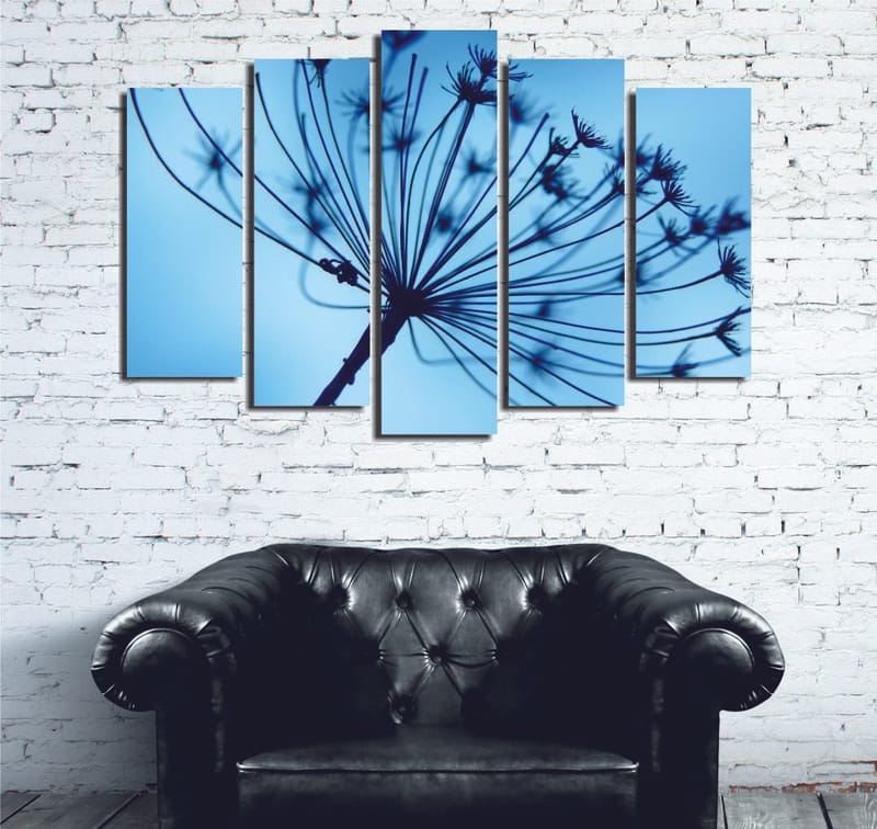 Dekorativ Canvastavla 5-Delar 70x20 cm, Flerfärgad