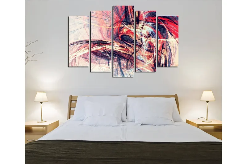 Dekorativ Canvastavla 5-Delar 70x20 cm - Flerfärgad - Inredning - Tavlor & konst - Canvastavlor