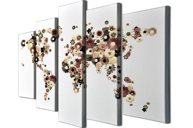 Dekorativ Canvastavla 5-Delar 70x20 cm - Flerfärgad - Inredning - Tavlor & konst - Canvastavlor