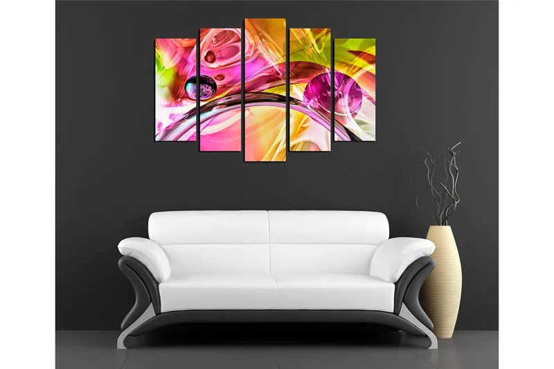 Dekorativ Canvastavla 5-Delar 70x20 cm - Flerfärgad - Inredning - Tavlor & konst - Canvastavlor