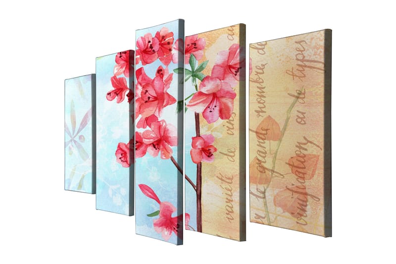 Dekorativ Canvastavla 5-Delar 70x20 cm - Flerfärgad - Inredning - Tavlor & konst - Canvastavlor