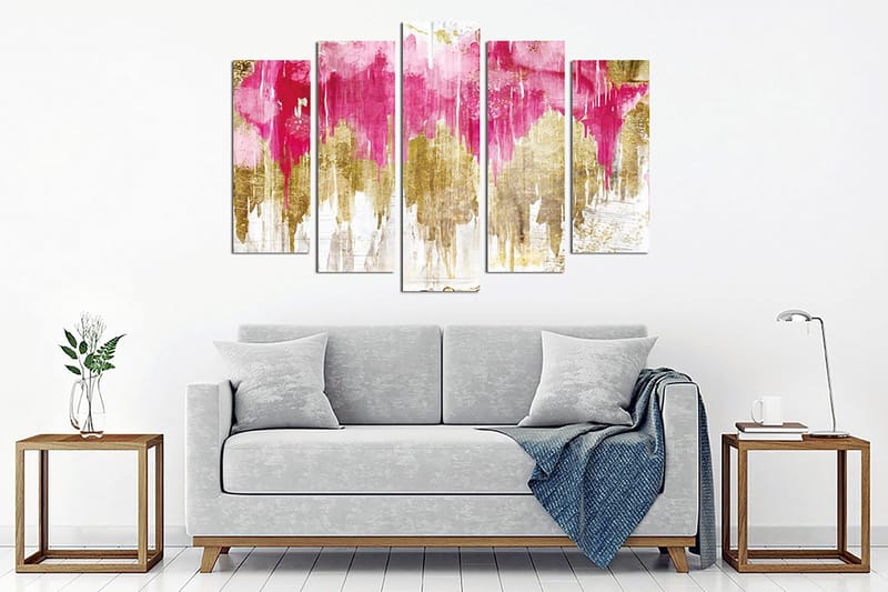 Dekorativ Canvastavla 5-Delar 70x20 cm - Flerfärgad - Inredning - Tavlor & konst - Canvastavlor