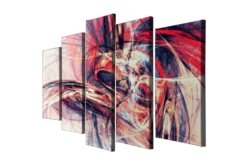 Dekorativ Canvastavla 5-Delar 70x20 cm, Flerfärgad