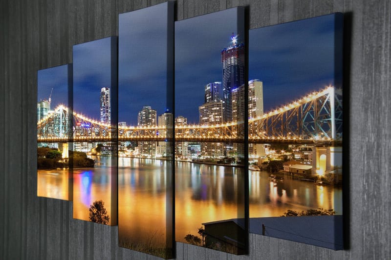 Dekorativ Canvastavla 5-Delar 70x20 cm - Flerfärgad - Inredning - Tavlor & konst - Canvastavlor