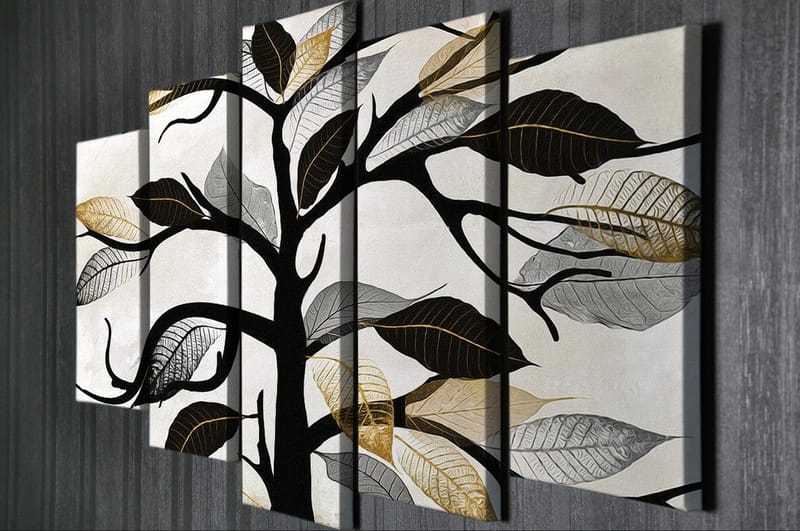 Dekorativ Canvastavla 5-Delar 70x20 cm - Flerfärgad - Inredning - Tavlor & konst - Canvastavlor