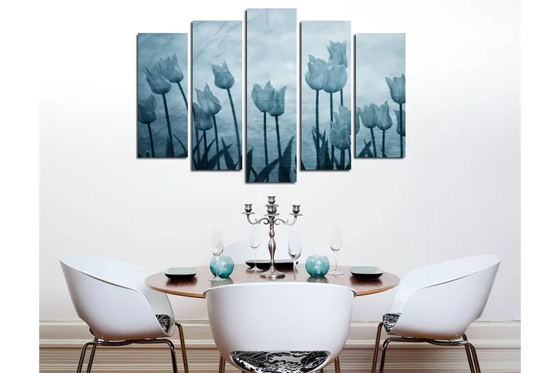 Dekorativ Canvastavla 5-Delar 70x20 cm, Flerfärgad