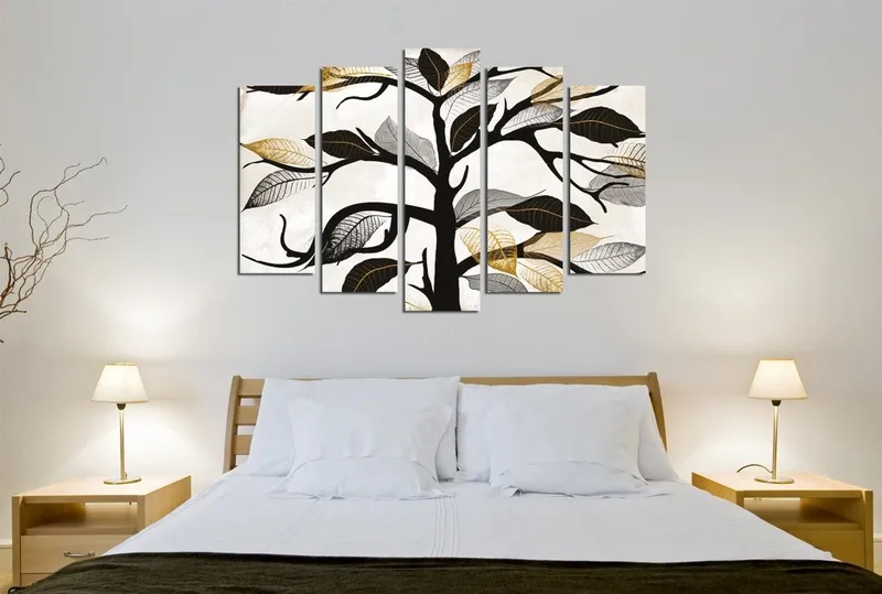 Dekorativ Canvastavla 5-Delar 70x20 cm, Flerfärgad