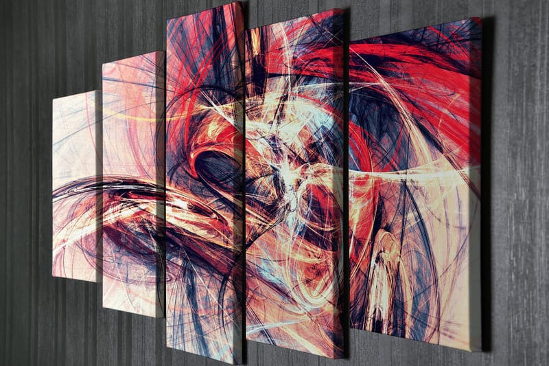 Dekorativ Canvastavla 5-Delar 70x20 cm - Flerfärgad - Inredning - Tavlor & konst - Canvastavlor