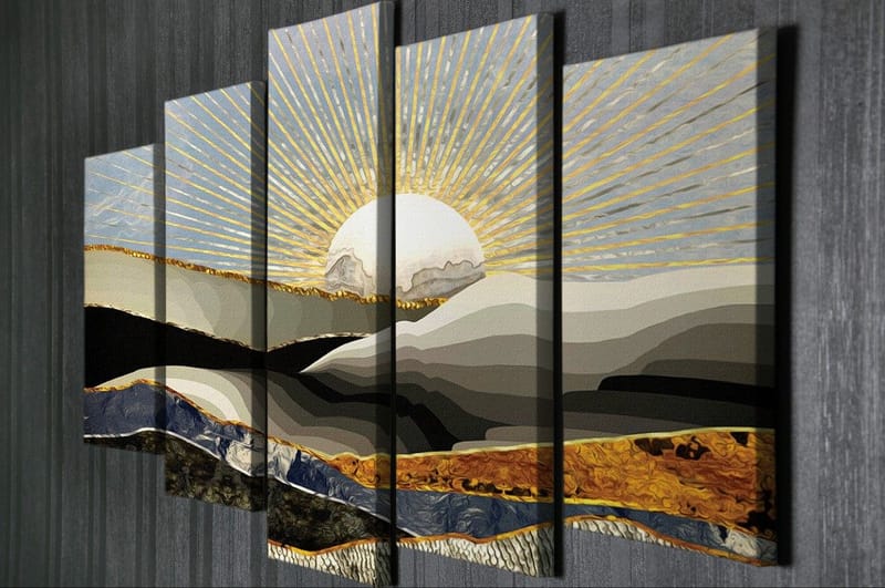 Dekorativ Canvastavla 5-Delar 70x20 cm - Flerfärgad - Inredning - Tavlor & konst - Canvastavlor