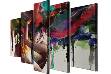 Dekorativ Canvastavla 5-Delar 70x20 cm - Flerfärgad - Inredning - Tavlor & konst - Canvastavlor