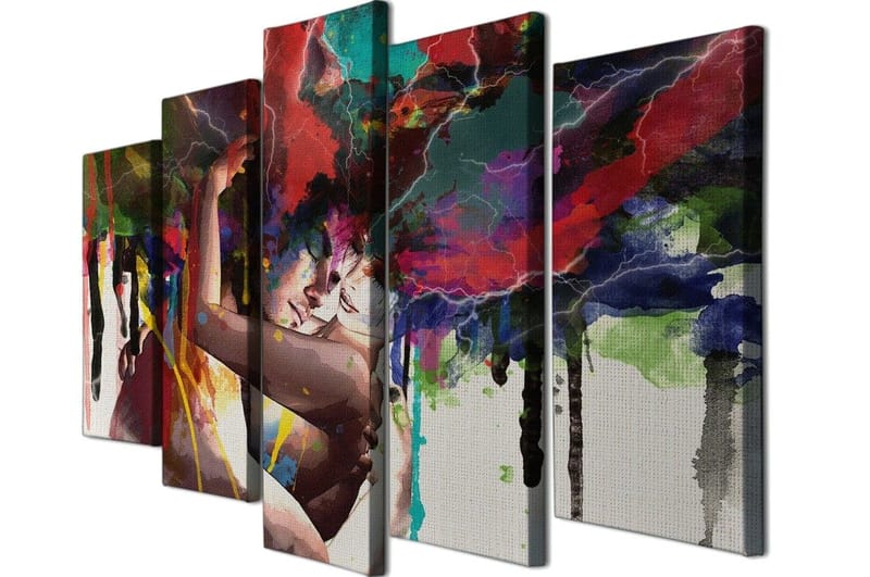 Dekorativ Canvastavla 5-Delar 70x20 cm - Flerfärgad - Inredning - Tavlor & konst - Canvastavlor