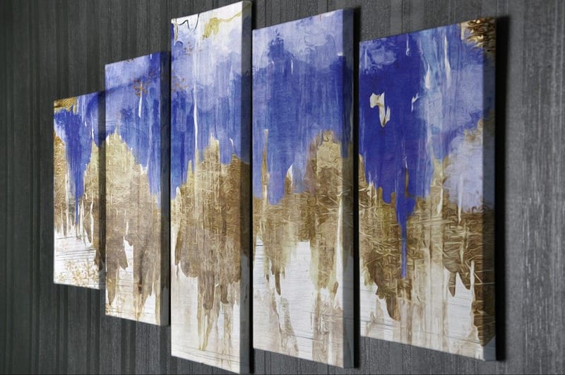 Dekorativ Canvastavla 5-Delar 70x20 cm - Flerfärgad - Inredning - Tavlor & konst - Canvastavlor