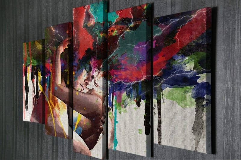 Dekorativ Canvastavla 5-Delar 70x20 cm - Flerfärgad - Inredning - Tavlor & konst - Canvastavlor