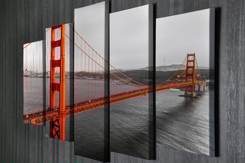 Dekorativ Canvastavla 5-Delar 70x20 cm - Flerfärgad - Inredning - Tavlor & konst - Canvastavlor