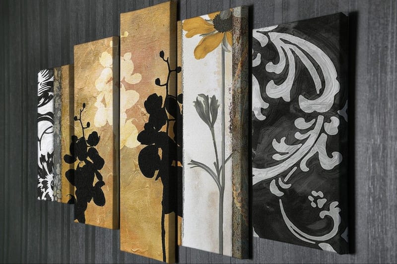 Dekorativ Canvastavla 5-Delar 70x20 cm - Flerfärgad - Inredning - Tavlor & konst - Canvastavlor