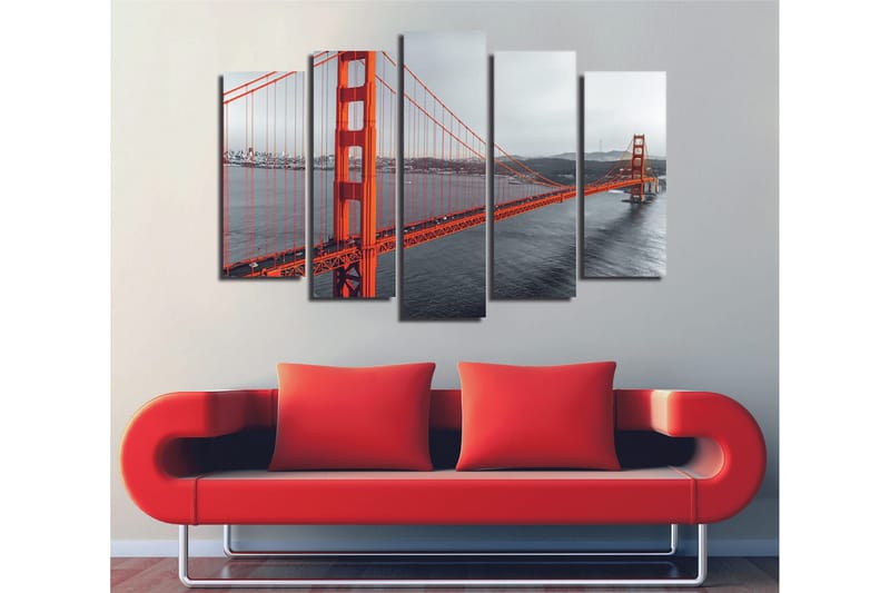 Dekorativ Canvastavla 5-Delar 70x20 cm - Flerfärgad - Inredning - Tavlor & konst - Canvastavlor