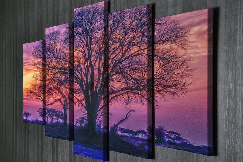 Dekorativ Canvastavla 5-Delar 70x20 cm - Flerfärgad - Inredning - Tavlor & konst - Canvastavlor