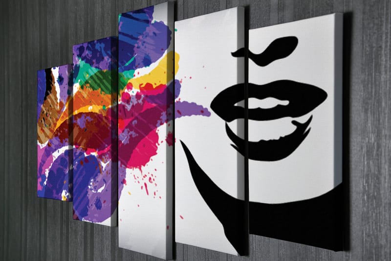 Dekorativ Canvastavla 5-Delar 70x20 cm - Flerfärgad - Inredning - Tavlor & konst - Canvastavlor