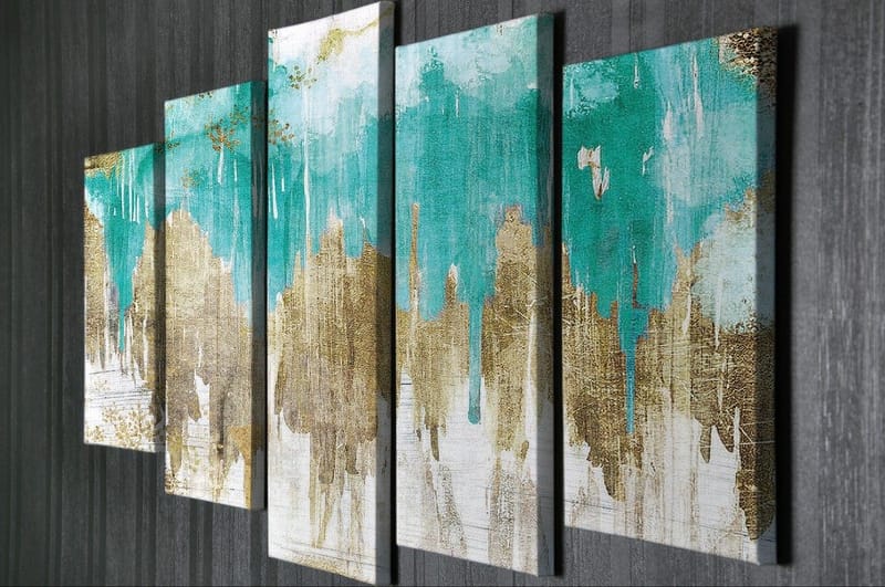 Dekorativ Canvastavla 5-Delar 70x20 cm - Flerfärgad - Inredning - Tavlor & konst - Canvastavlor