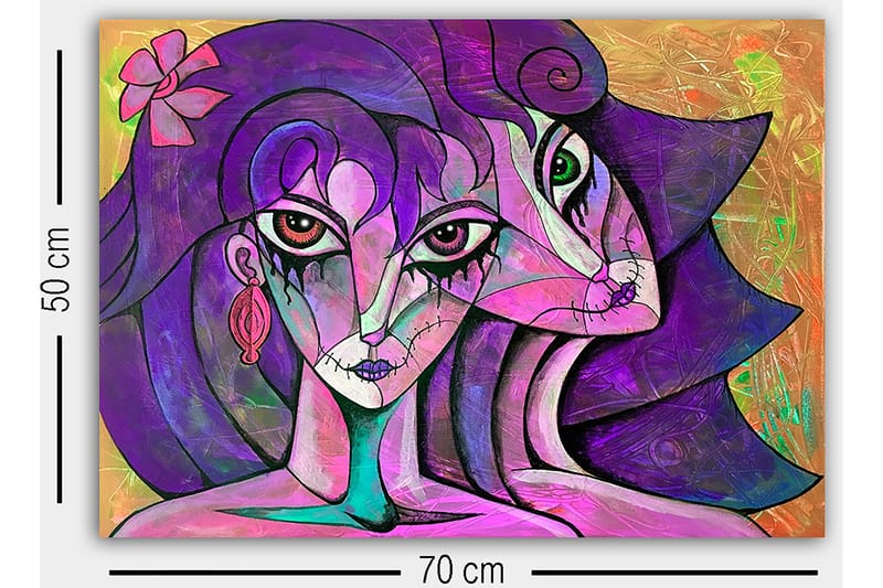 Dekorativ Canvastavla 50x70 cm - Flerfärgad - Inredning - Tavlor & konst - Canvastavlor