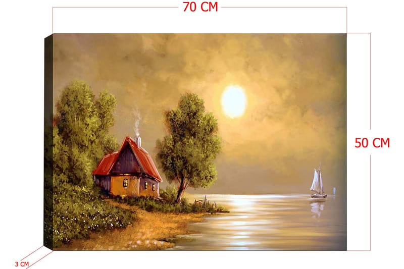 Dekorativ Canvastavla 50x70 cm - Flerfärgad - Inredning - Tavlor & konst - Canvastavlor