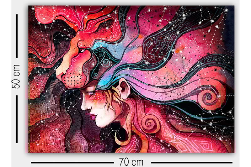 Dekorativ Canvastavla 50x70 cm - Flerfärgad - Inredning - Tavlor & konst - Canvastavlor