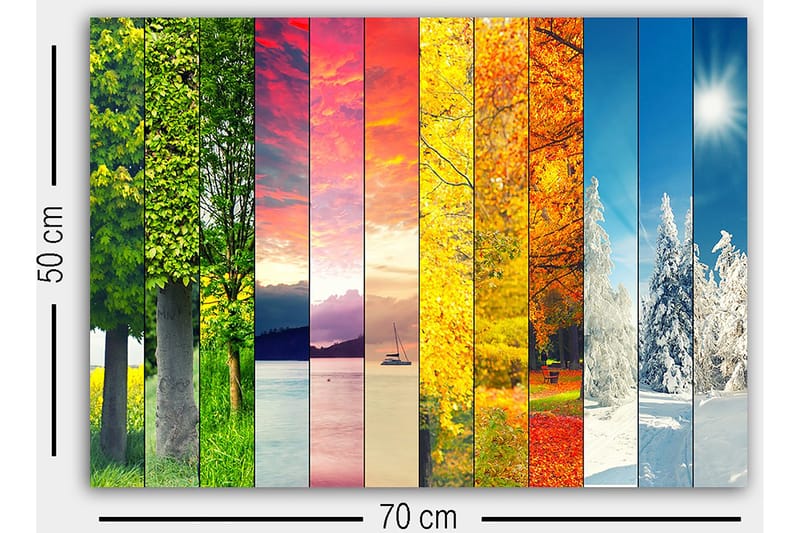 Dekorativ Canvastavla 50x70 cm - Flerfärgad - Inredning - Tavlor & konst - Canvastavlor