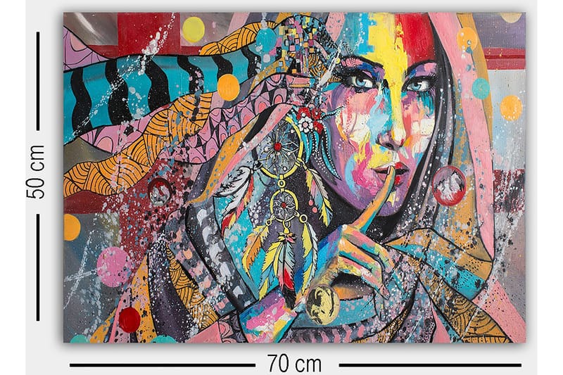 Dekorativ Canvastavla 50x70 cm - Flerfärgad - Inredning - Tavlor & konst - Canvastavlor