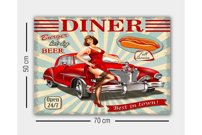 Dekorativ Canvastavla 50x70 cm - Flerfärgad - Inredning - Tavlor & konst - Canvastavlor