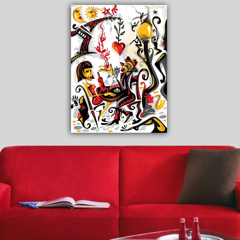 Dekorativ Canvastavla 70x100 cm - Flerfärgad - Inredning - Tavlor & konst - Canvastavlor